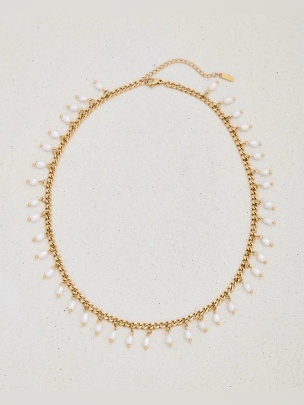 Free People New St. Moran Vicentina Necklace Freshwater Pearls 18K Gold- Plated - Picture 5 of 8